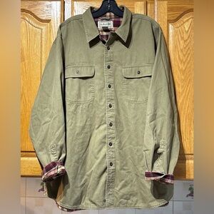 L.L. Bean Olive Green Shirt Jacket